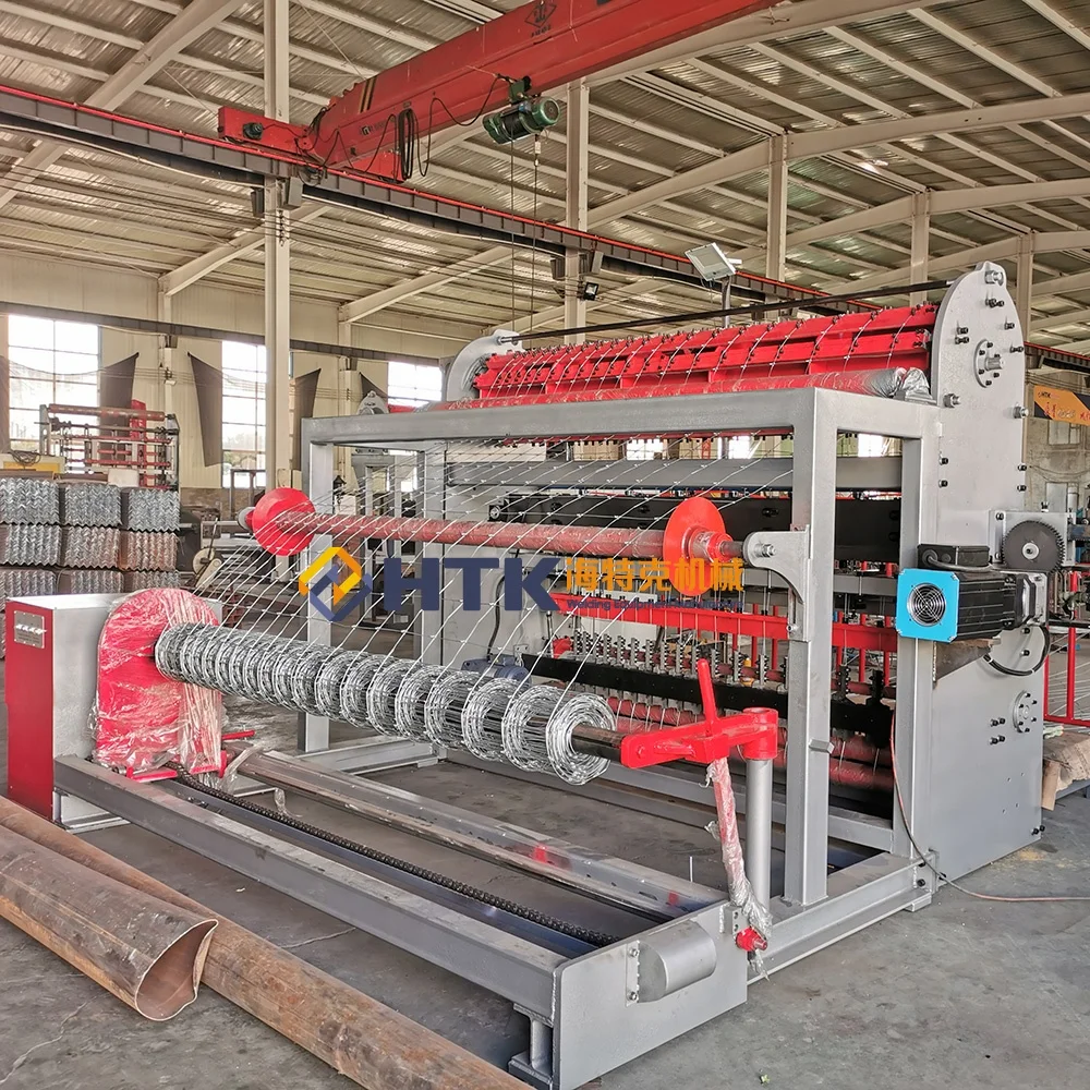 2.0m High Quality HTK China factory automatic galvanized fixed knot deer fence cattle fence field fence machine for hot sale