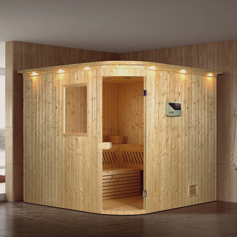 Direct supply from Chinese manufacturer modern comfortable 4 persons solid wood sauna rooms