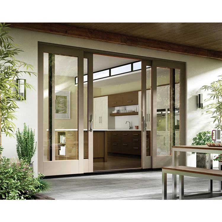 Hihaus new exterior aluminum glass sliding pocket stacker patio doors system
