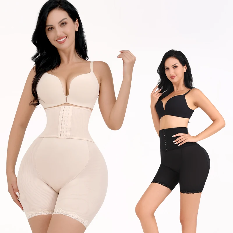 Shapewear zip-up pants high-waistedhip-filling corseted hip-lifting pants