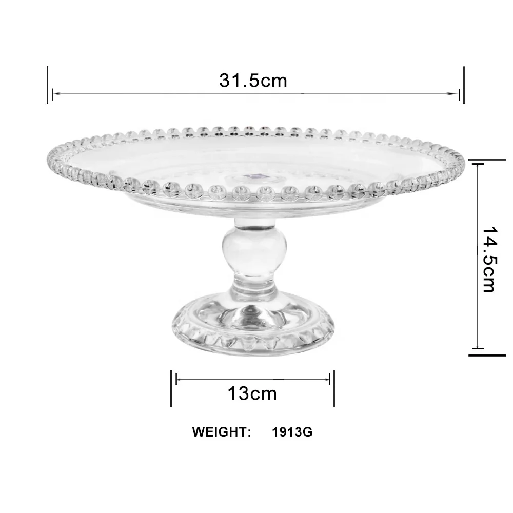 round rectangle tier dessert fruit display table tray crystal glass cake stand