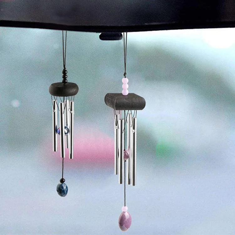 Mini Wind Chimes Solid Aluminum Tube Car Accessories Portable Metal Small Wind Chimes
