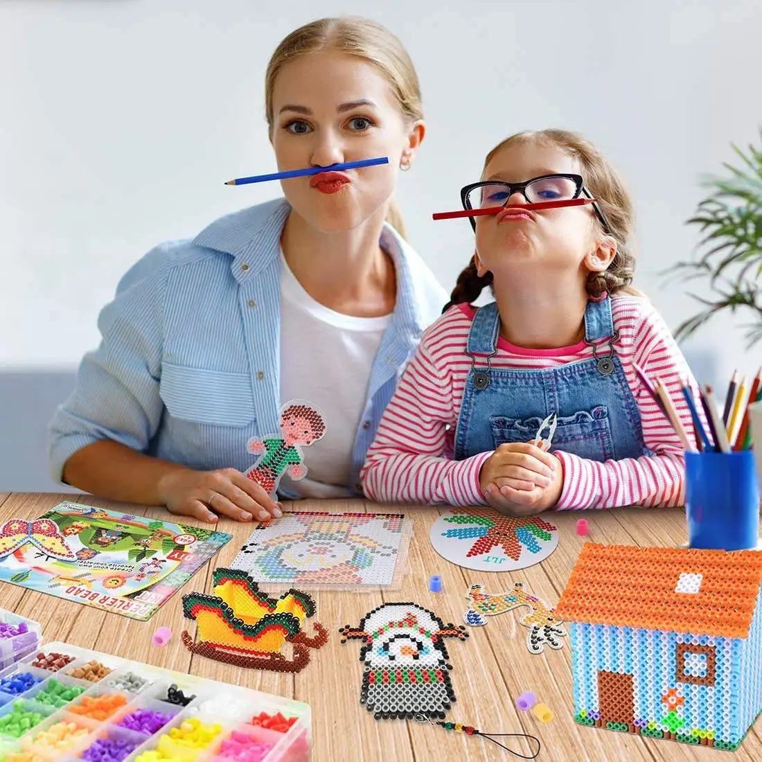 Fuse Bead Set For Kids 5mm 24 Colors Iron Hama Compatible Kit Kids Creative Handmade Craft Toy Gift Perler Beads Sets