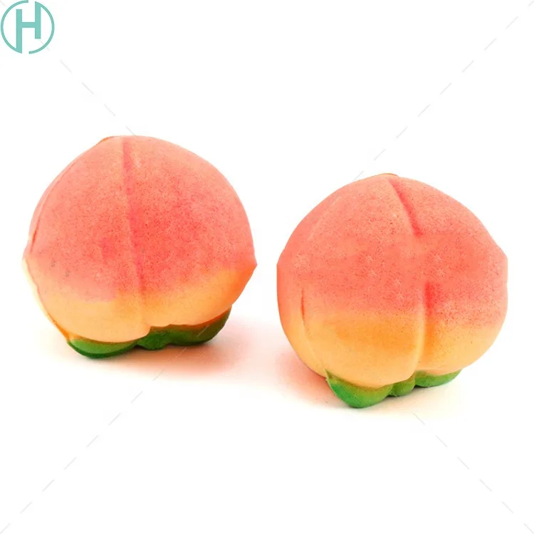 Private Label  Handmade  Diy Peach Bath Bomb Gift Set Rich Bubble Natural Body Organic Bath Fizzer