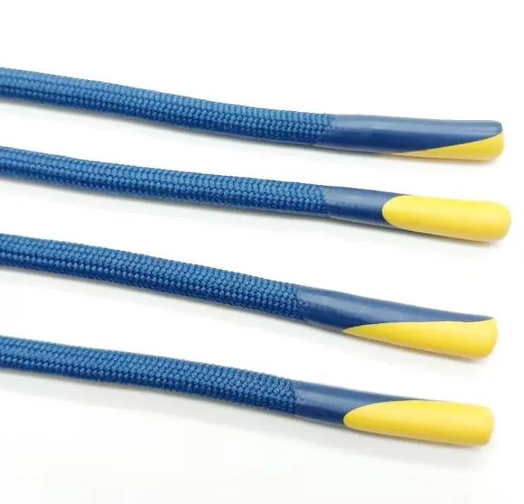 Telephones & Accessories Polyester Soft Cord Custom 3mm Round Hoodie With Dripping Silicone Tips DrawstringTelephone Cords