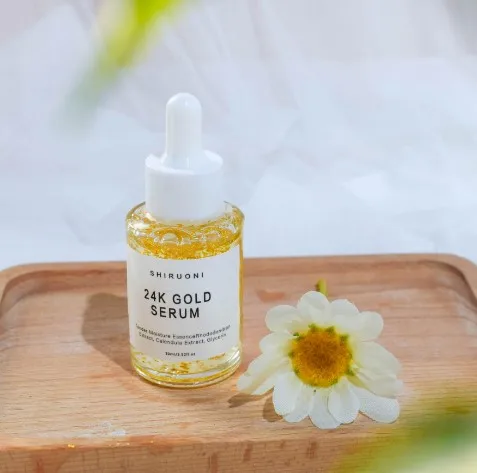 Korean Cosmetic Anti Aging Face Clenching Reduce Fine Line Hyaluronic Acid 24k Gold Face Oil Serum