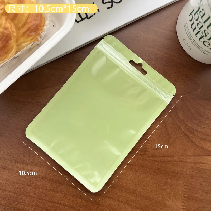 Premium Resealable Small Smell Proof Flat Macaron color Heat Seal Plastic Ziplock Bag With Clear Window For Food Storage