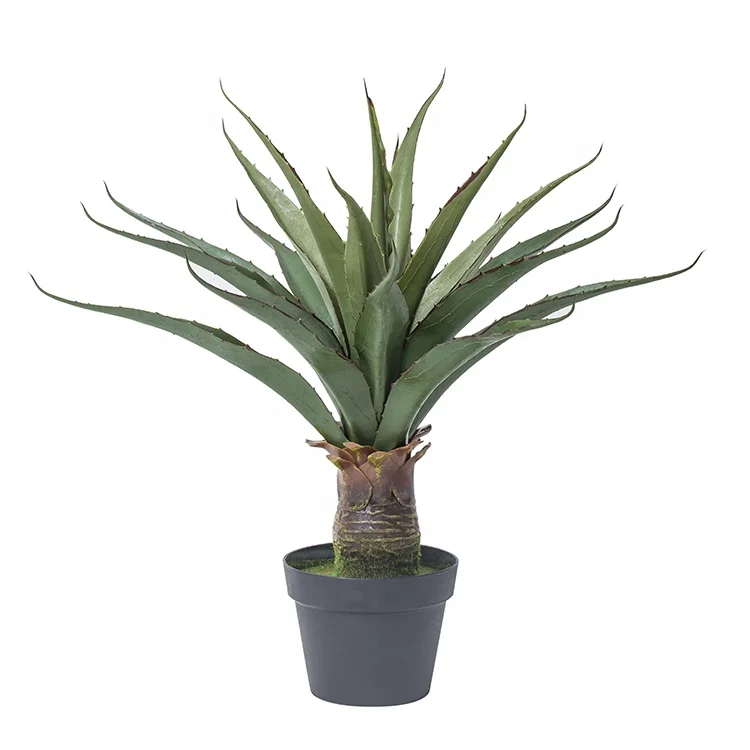 Plastic Artificial Bonsai Snake Plant Sansevieria Agave Artificial Ornamental Plant For Indoor Decoration