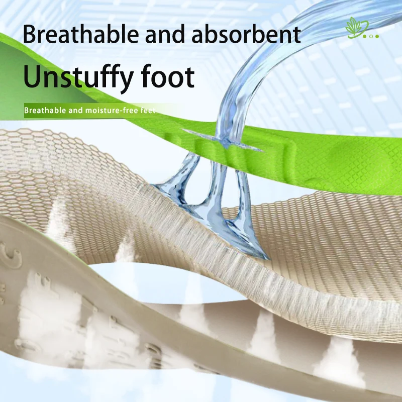 Wholesale/custom Sports insoles with mugwort to prevent odor absorb sweat eliminate odor Shock absorbing massage feet soft pads