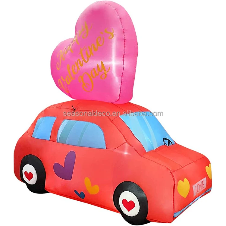 Надувной автомобиль такси грузовик с большим сердцем освещенные украшения история любви двор лужайка
