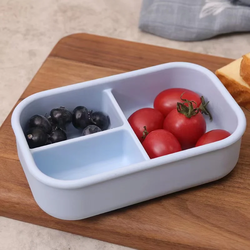 rpet plastic bento lunch food box children large food storage round bin container organizer