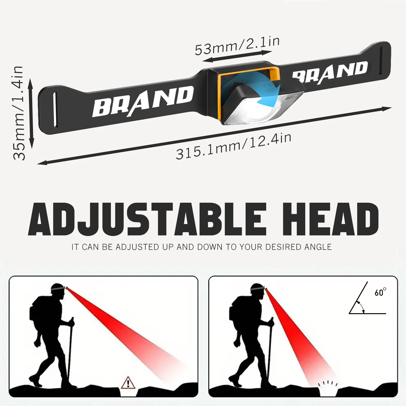 UMIONE 2024 New Silicone Rechargeable Headlight LED Headlamp Light Outdoor Lantern Light Head Lamp Work Light