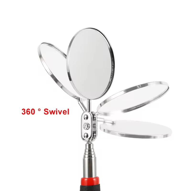 Telescopic inspection mirror tool for inspection and viewing of small vehicle parts Machine tool inspection