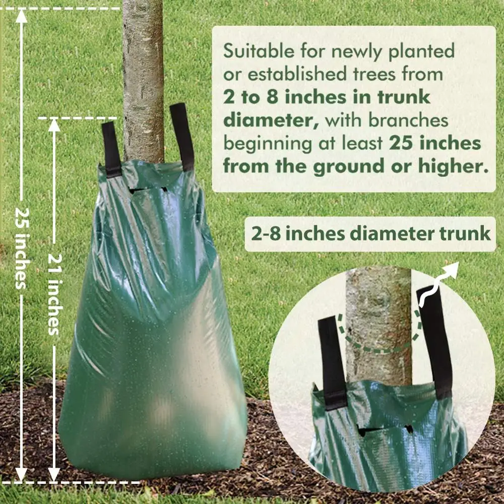 Tree-Watering Slow Release Drip Irrigation Bags Tree Irrigation Bag for Root Water System for Newly Planted Trees