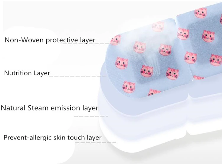 Customized best self heating warming heated eyemasks steam warm heat hot compress gentle instant disposable steam eye mask patch