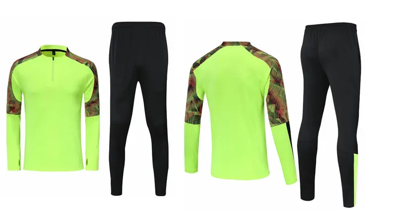 1/4 Zip tracksuits soccer tracksuit training men jersey uniform wear long sleeve custom training wear half zipper suit