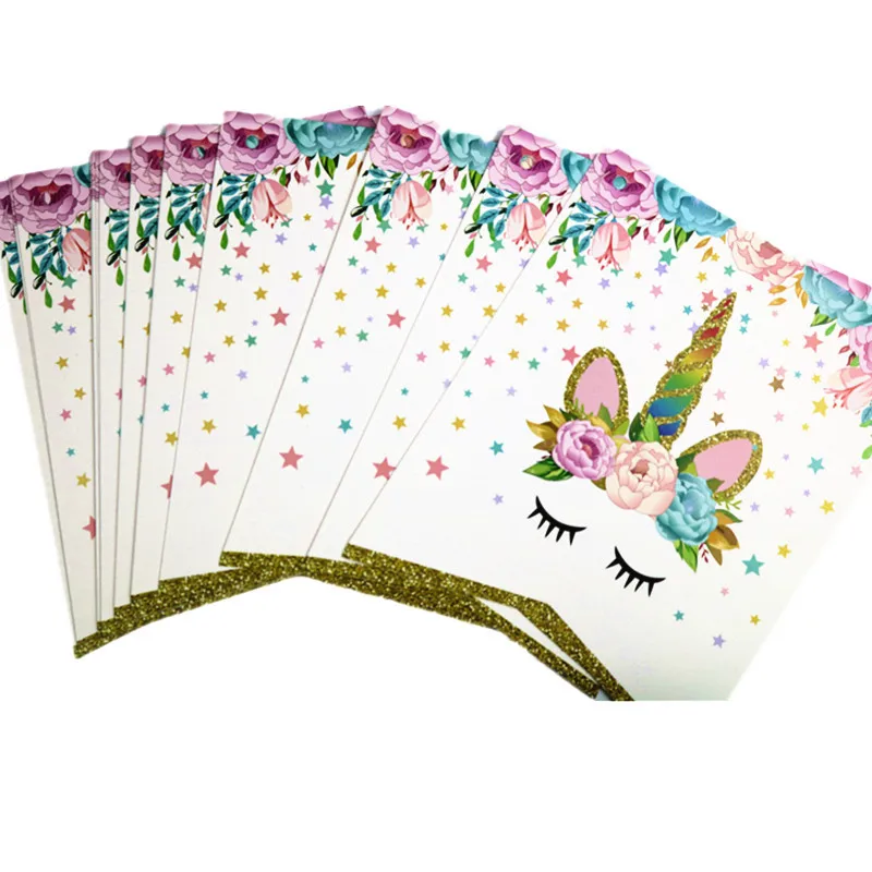 
Happy Birthday Bunting Banner Rainbow Unicorn Themed Party Favors Decorations For Cute Fantasy Fairy Girls 