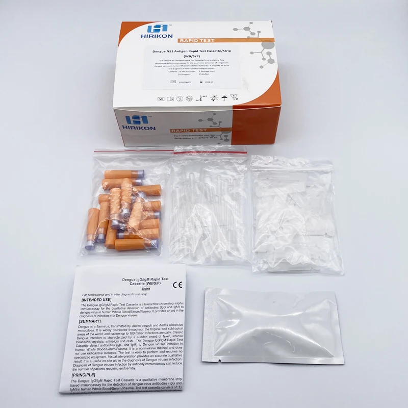 Infectious disease treatment dengue rapid detection kit cassette one step medical quick diagnostic rapid test strips dengue