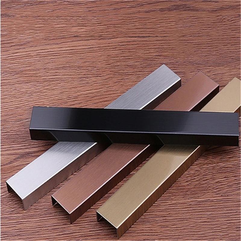 SS304 316 Mirror PVD Color Ss Tile Trim U Shape Type Stainless Steel Decorative Trim Accessories