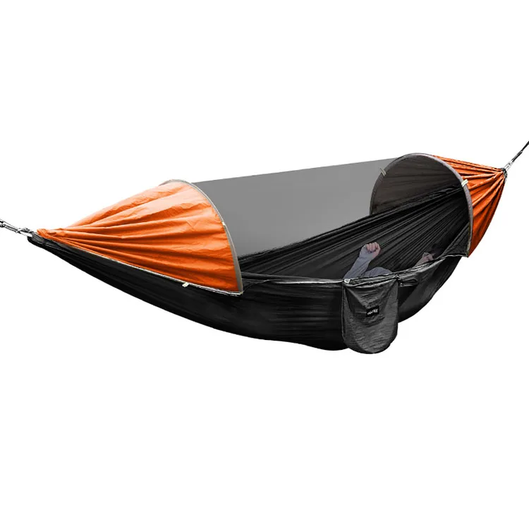 Portable Family Luxury Big Hammock Camping Ultralight Lightweight Nylon Tree Strap Parachute Hammock Mesh Hot Tent