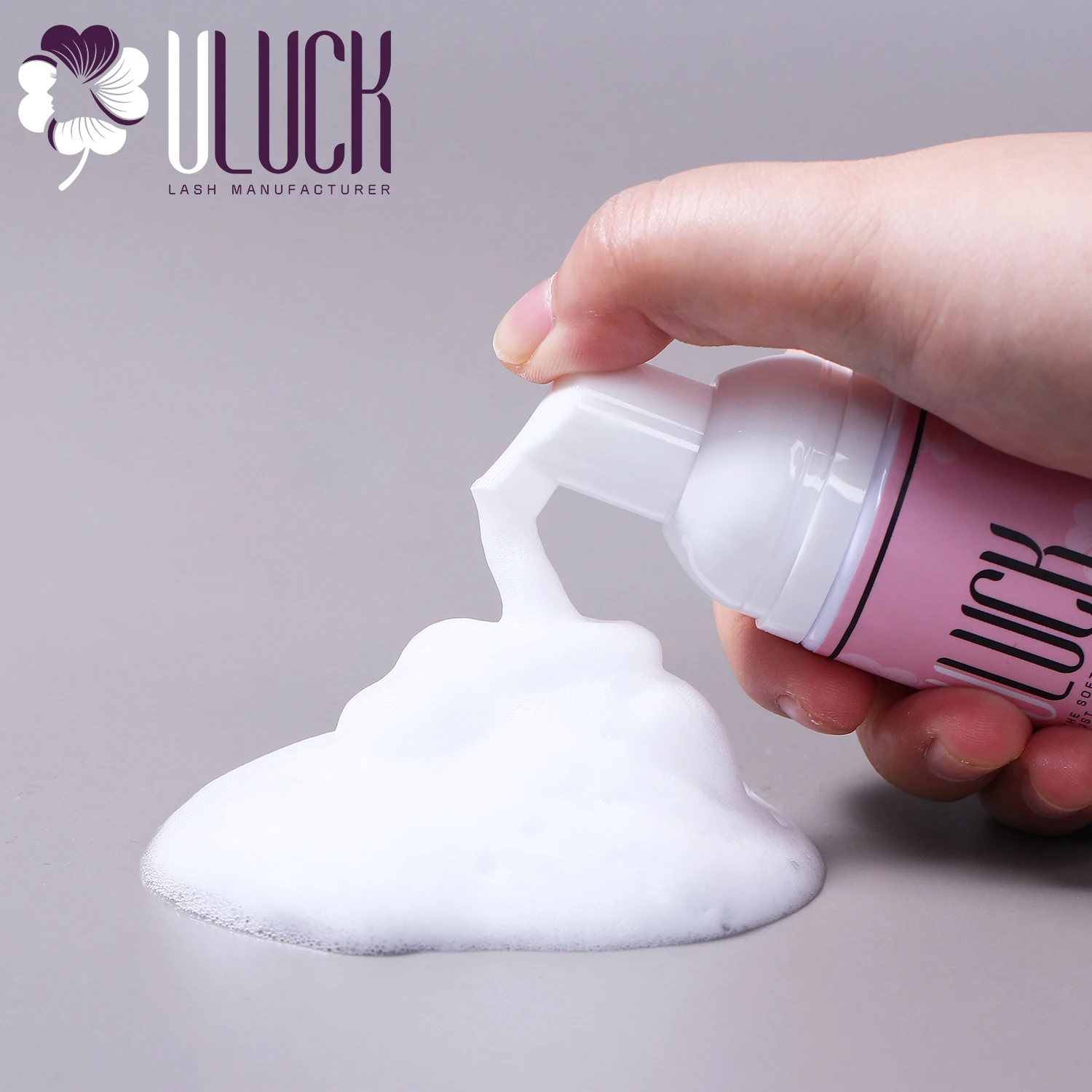 ULUCK Professional Eyelash Extension Tools Hypoallergenic Eyelash Mousse Pink Lash Foam Shampoo Cleanser