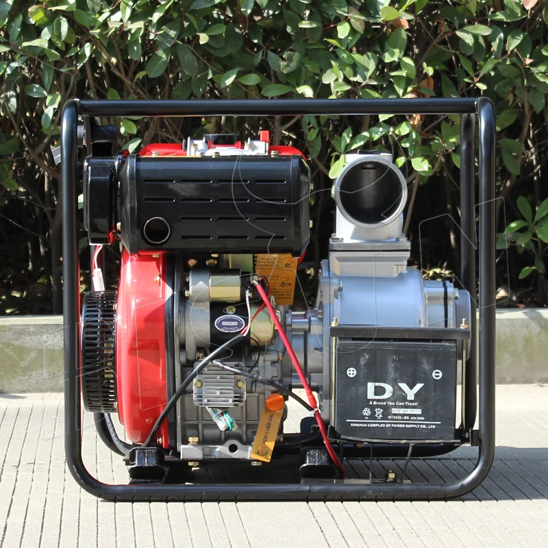 Bison(China) 4 Inch 186F Single Cylinder Diesel Engine Water Pump Agriculture Diesel Water Pumps