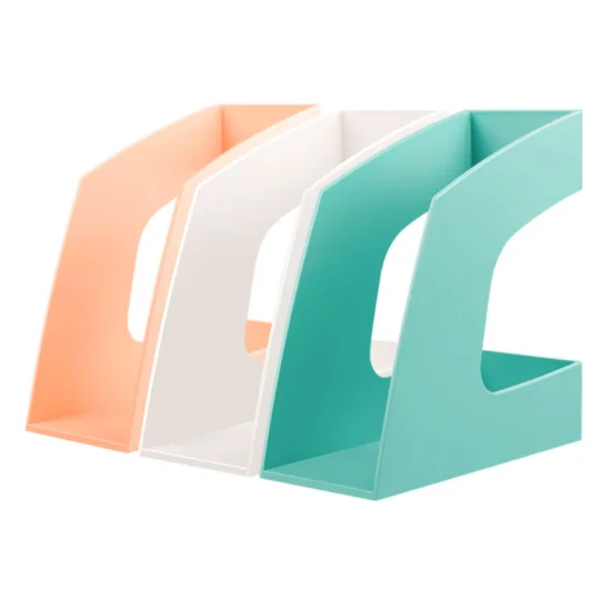 New Design File Column Desktop Office Supplies File Management Storage Student Bookshelf Plastic File Box