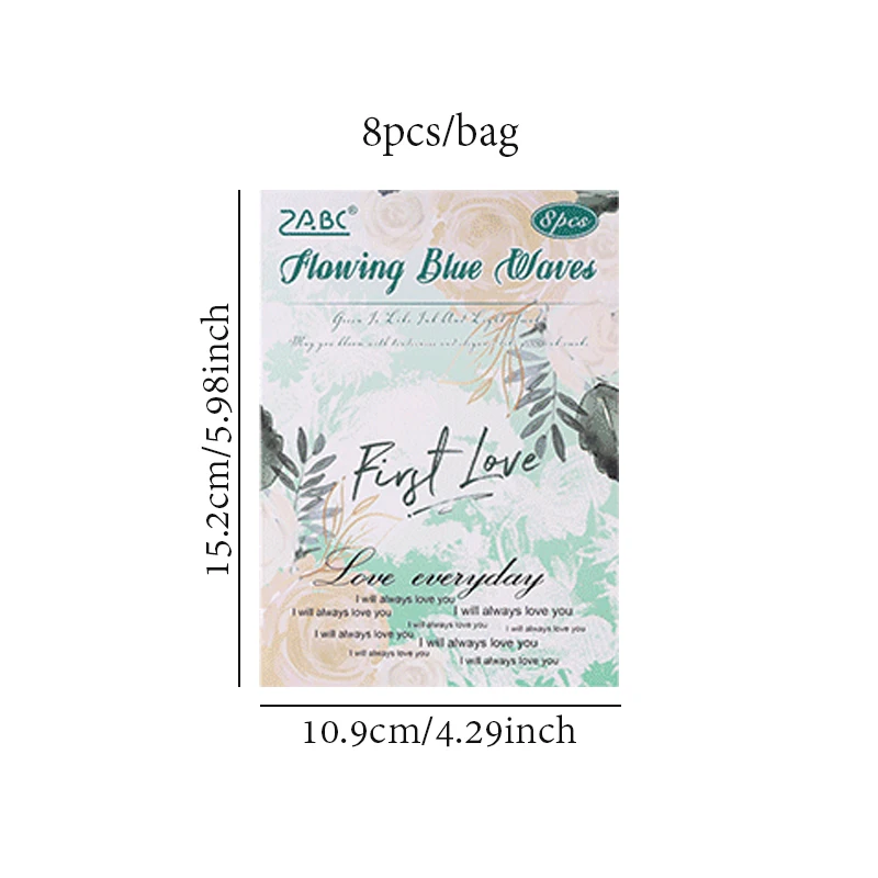 PVC Stickers Colorful Fantasy Artistic Junk Journal Decoration Custom Stickers Pack for Diary Mr. Paper 8 Pcs / Set