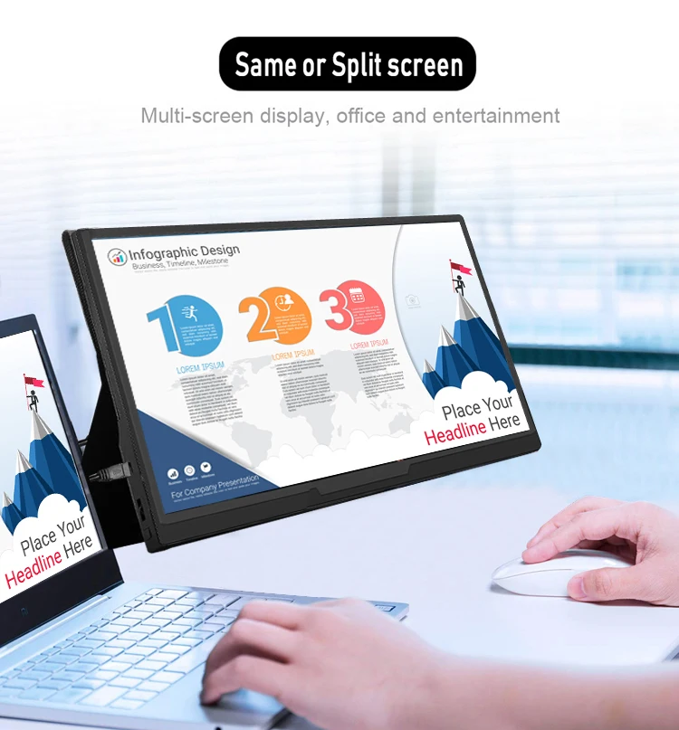 Ebay top selling 15.6 Inch IPS  1920*1080P Display Portable Monitor Compatible with TV BOX Smart phone Laptop Computer