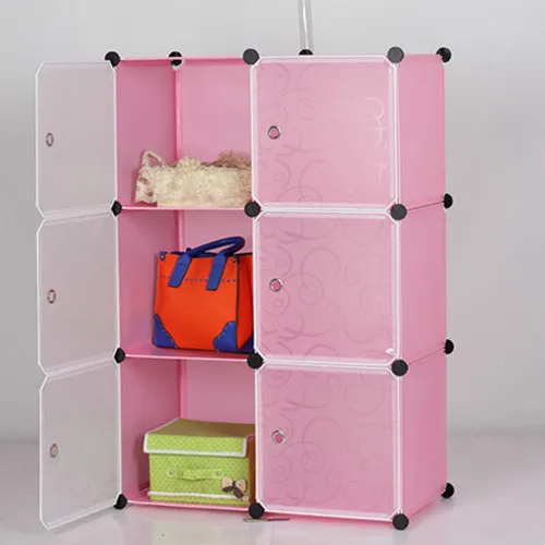 Factory direct sell PP DIY kids clothes cabinet  Portable Student  closet  Clothes Quilt storage