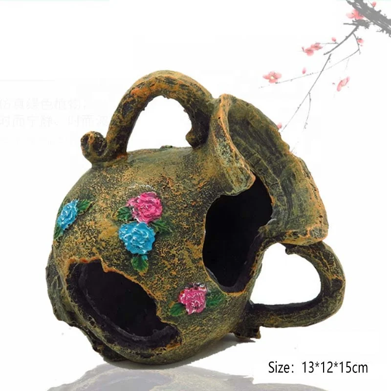 Aquarium Hideaway Rock Cave for Aquatic Pets to Breed, Play and Rest, Safe and Non-Toxic Ceramic Fish Tank Ornaments