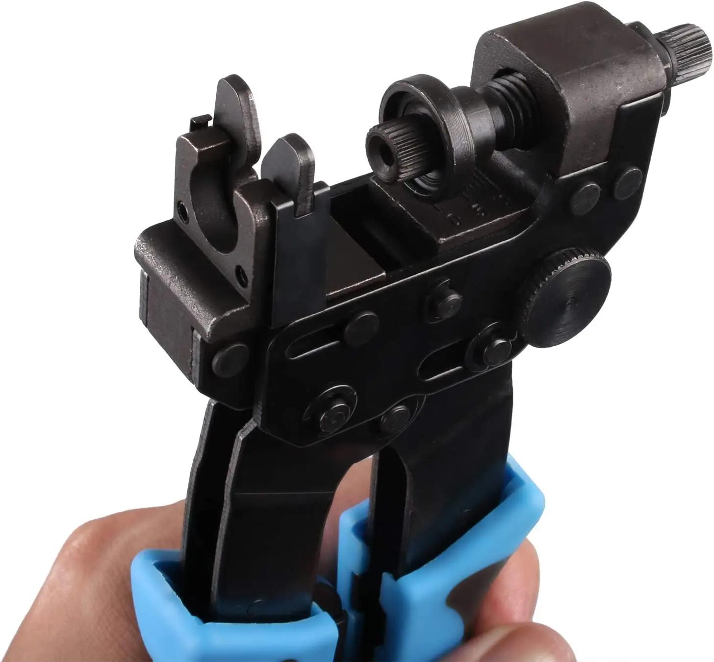 Professional RG59/RG6 Coax Cable Crimper, Coax Coaxial Compression Crimping Tool for F/BNC/RCA Connectors Adapters