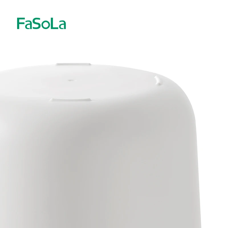 Белая круглая кухонная корзина FaSoLa 8-12 л для мусора пластиковая полипропиленовая комнатная контейнер ванной