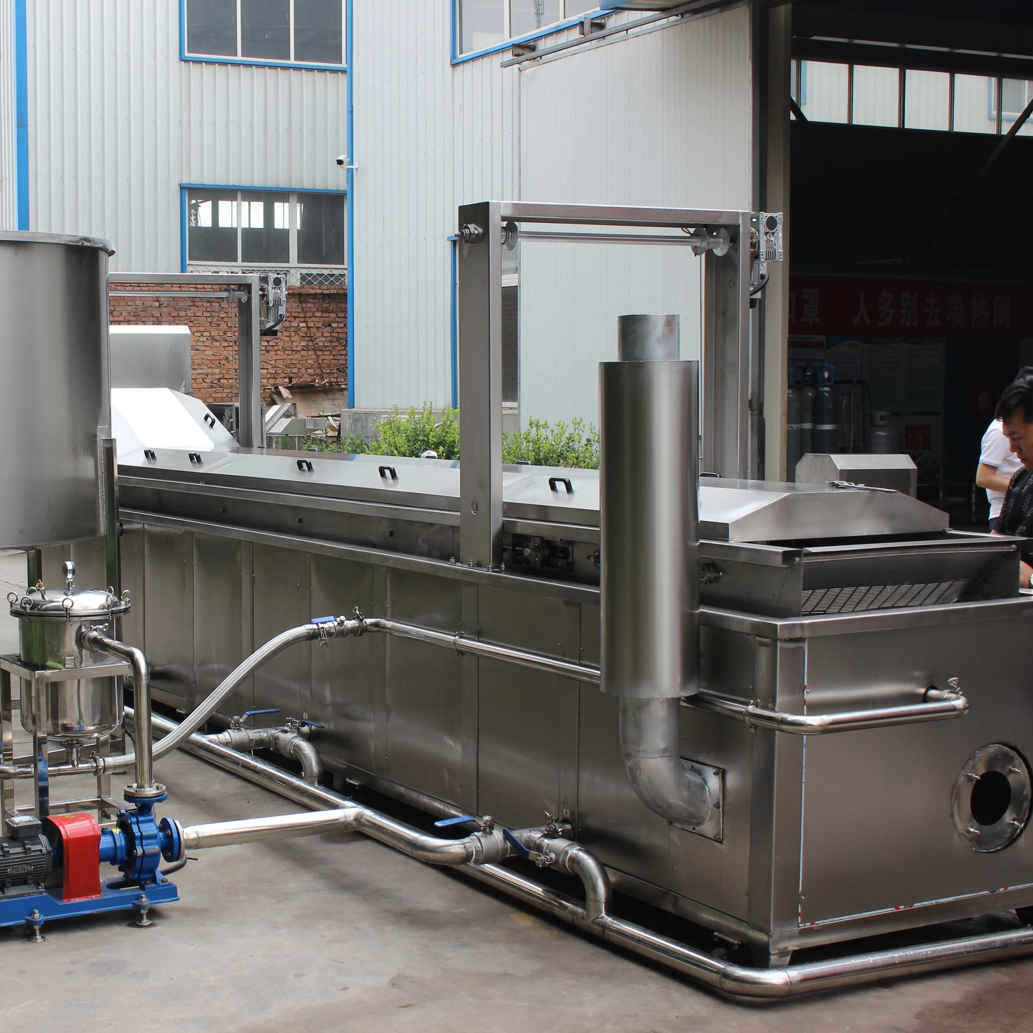 Cakes and Pastries Prawn Crackers Chicken green beans meat sticks fryer frying machine with Biological particle