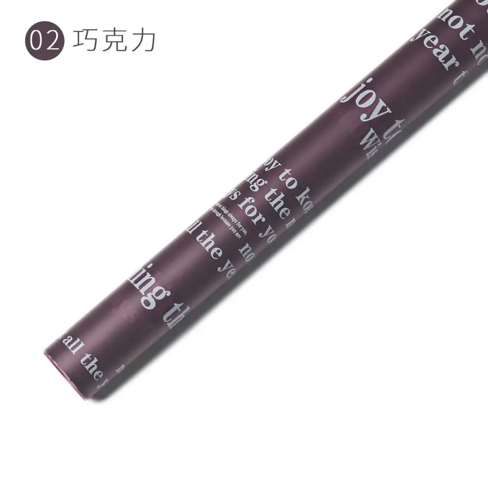 
Shinewrap 2020 New design wrapping paper letter printing waterproof plastic film for Bouquet flower wrapping paper 