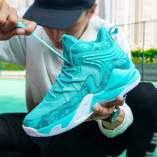 Fashion High-top Tide Shoes Rubber Outsole Non-slip Basketball Shoes Youth Lightweight Sports Shoes