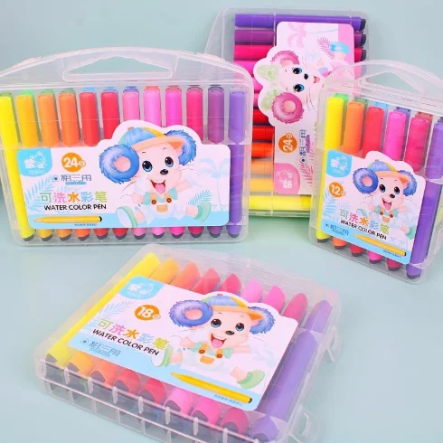 Треугольный стержень большой емкости акварельные Ручки Детский Сад Художественная живопись цветные ручки набор студентов может использовать акварельные ручки