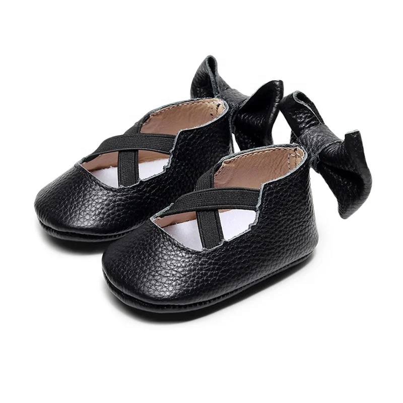 EVERTOP bow decoration pretty solid genuine leather baby girl dress shoes infant girl shoes