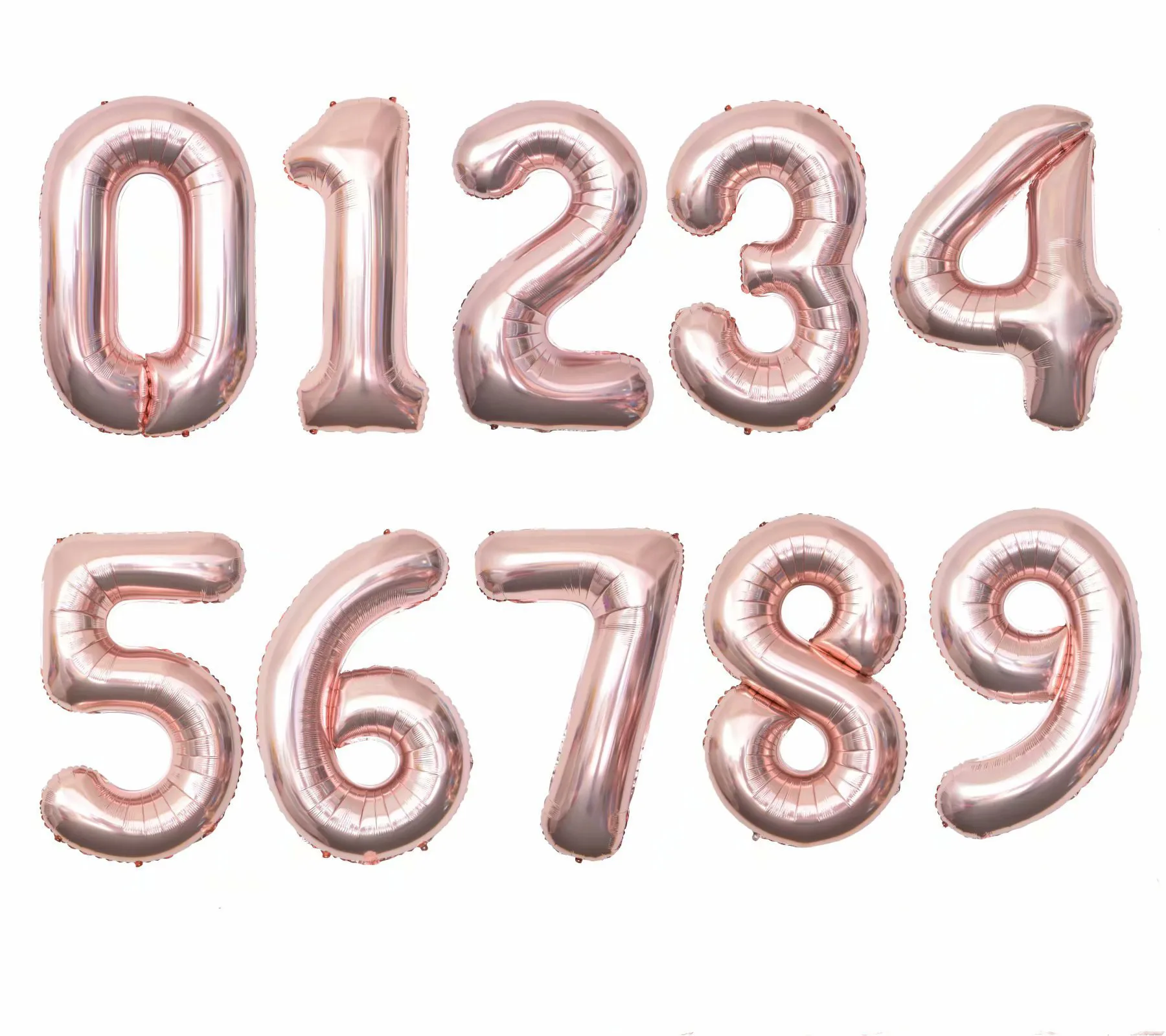 New Amazon Hot Sale Numbers 0-9 Birthday Party Decorations Helium Foil Mylar Big Number Balloon Digital 1