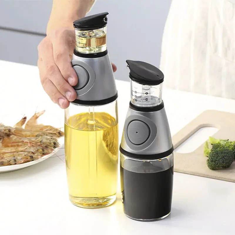 
Metering Oil Control Bottle Press Type Healthy Oil Bottle Kitchenware Press Measurement Oil Bottle Kettle Cup Kitchen Supplies 