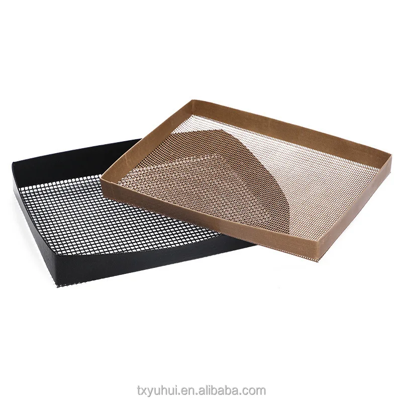 High Temperature Food Grade Non-Stick Easy Clean Teflonn Glassfiber Mesh Sheet PTFE Mesh Basket