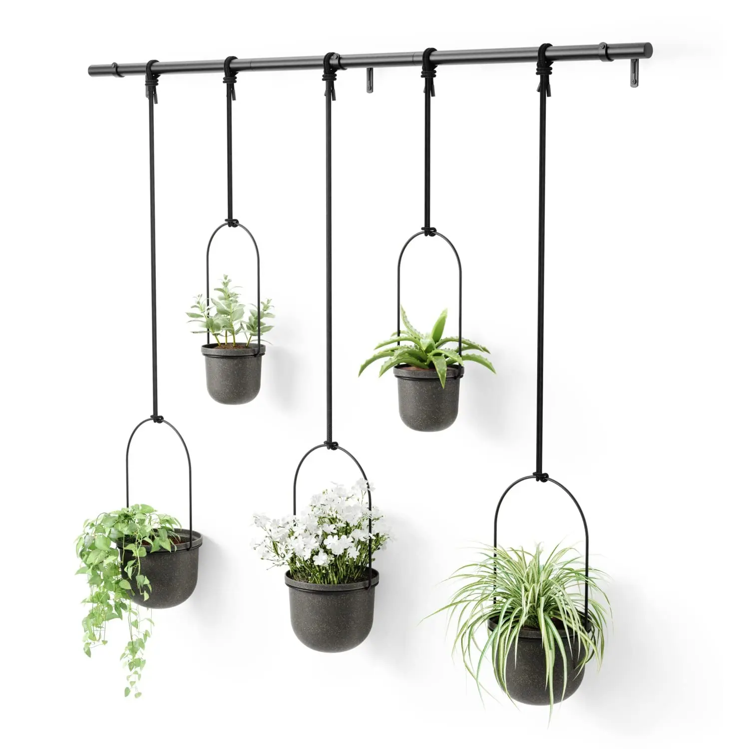 Garden Supplies hanging plant pots Hanging Railing Planters Flower Pot Holders Plant Iron Racks