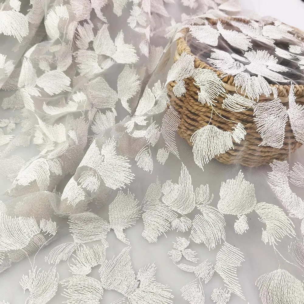 2022 new silver 3d embroidery fabric