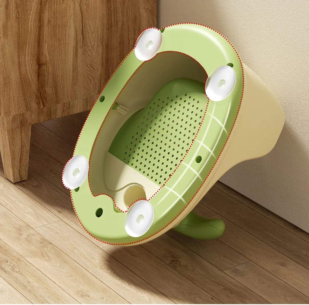 Baby Bath Seat with Thermometer for Infant Baby Toddler Multi-function Baby Shower Chair with Suction Cups Suit 6-18 Months