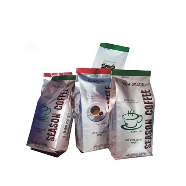 
Customized zippered plastic bags large metal material coffee package bag and tea bag 