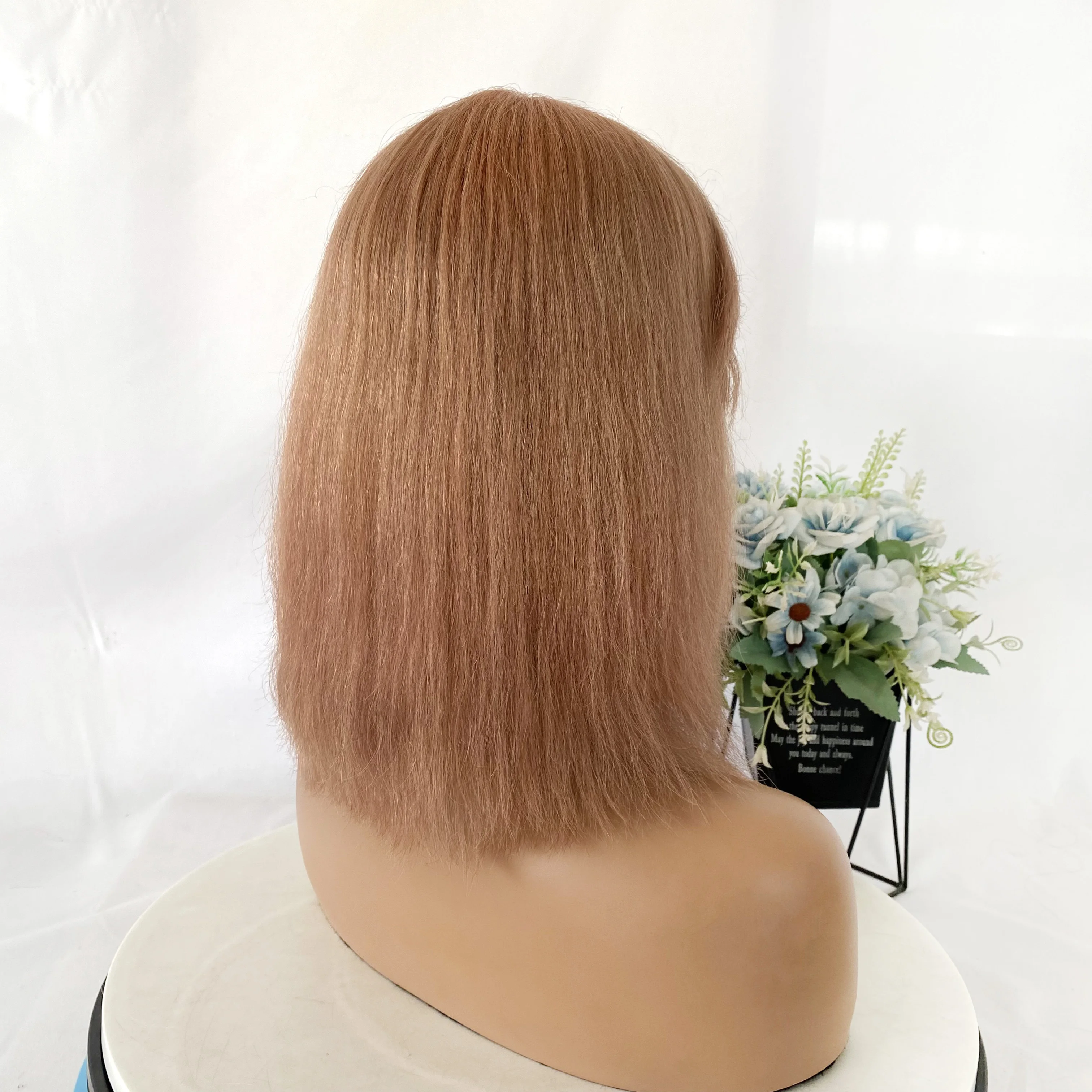 wholesale 100%Natural Virgin human hair wigs With silk straight weave short hair wigs