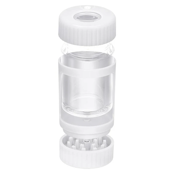 
Light Up Smell Proof Herb Stash Jar 8 times Magnifying built in herb grinder storage Jar 