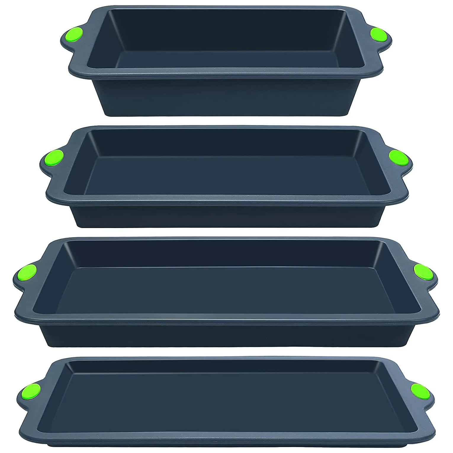 Bpa free food grade silicone Non-Stick Cookie Sheets Cake Pan heat-resisting Silicone Baking Pans Set