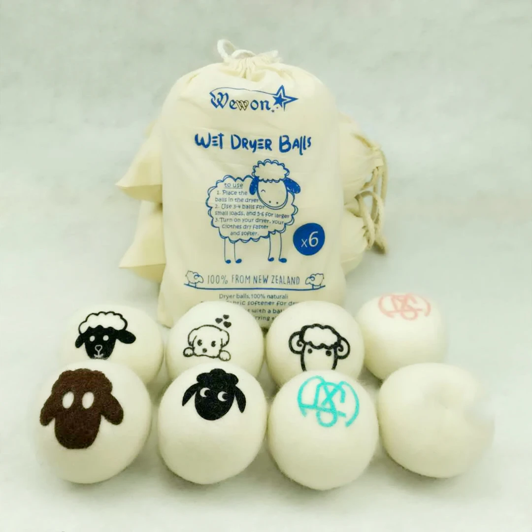 friendsheep wool dryer balls 2022 New Arrives  Bestseller 6 Pack Wool Dryer Balls Xl Pure Organic New Zealand
