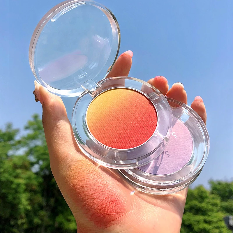 3 colors gradient high quality blush palette OEM low moq blush private label